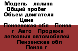  › Модель ­ лалина 111830 › Общий пробег ­ 85 000 › Объем двигателя ­ 1 600 › Цена ­ 189 000 - Пензенская обл., Пенза г. Авто » Продажа легковых автомобилей   . Пензенская обл.,Пенза г.